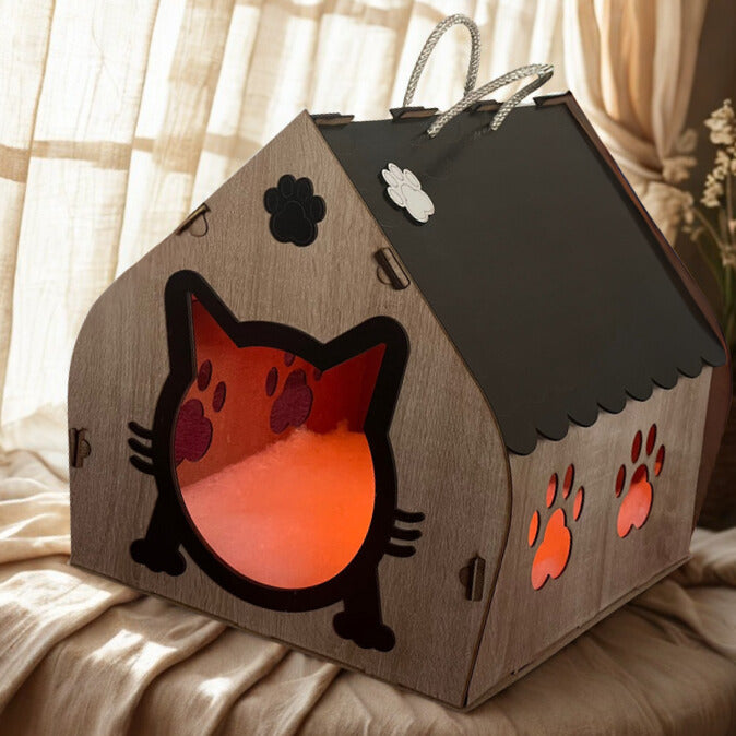 منزل القطط الدافئ