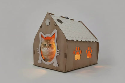 منزل القطط الدافئ